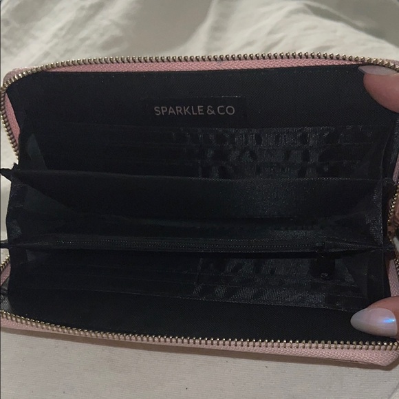 NWOT Pink Glitter Wristlet Wallet Sparkle & Co. - Picture 4 of 5